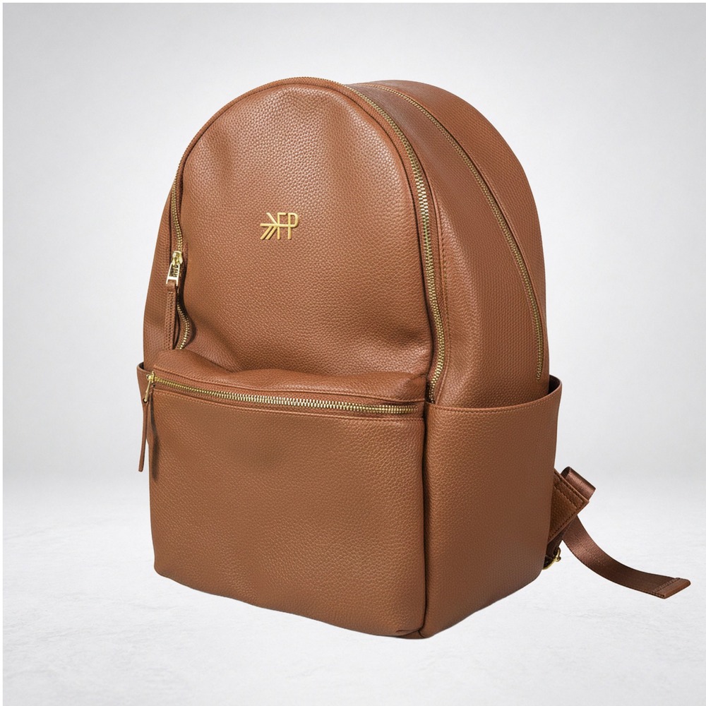Freshly Picked Diaper Bag Backpack Womens OS Brown Excellent Vegan Leather